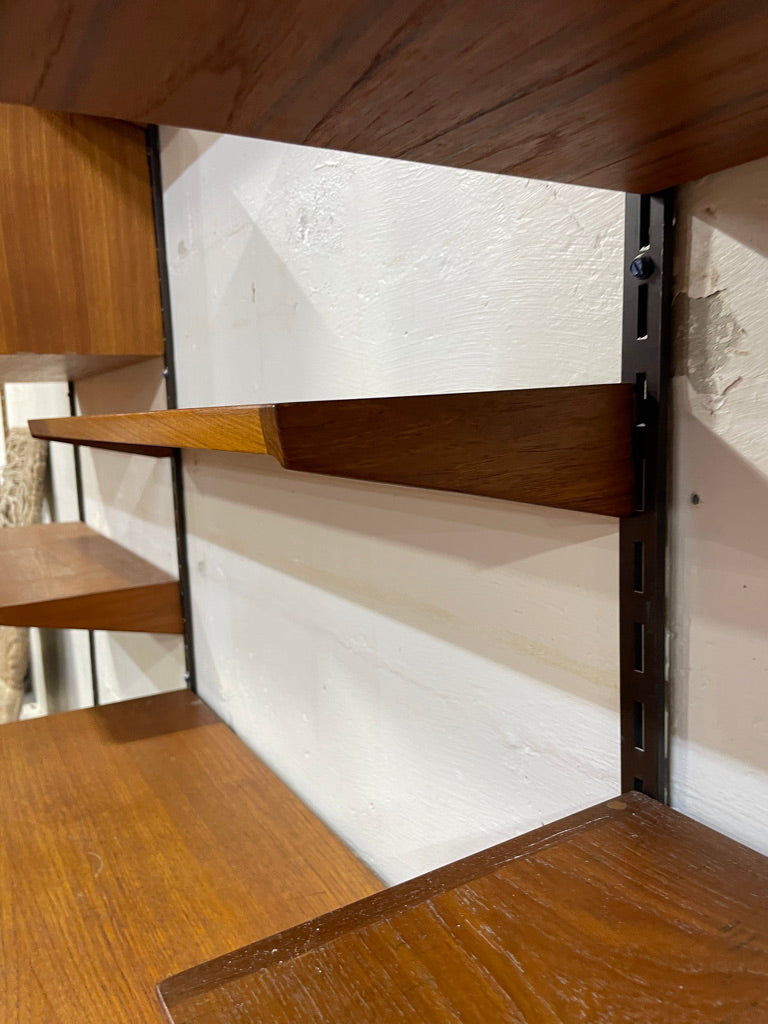 Danish Modern Wall Unit of Shelving System by Kai Kristiansen for FM Mobler