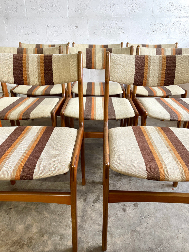 Erik Buch Danish Modern Teak Dining Chairs Set of 8