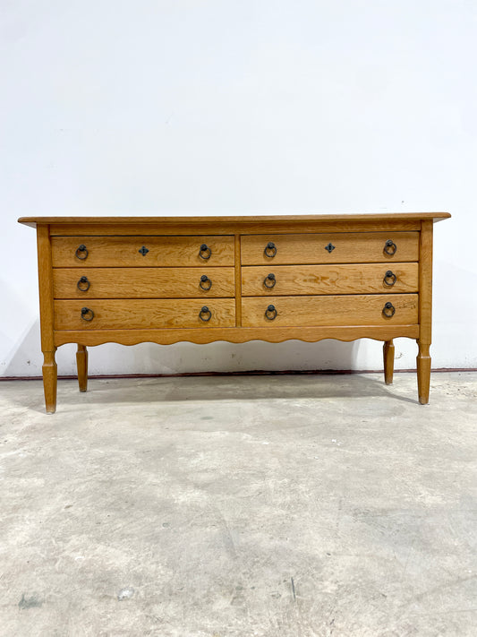 Danish Scandinavian Oak Rustic Dresser Henning Kjaernulf attrib