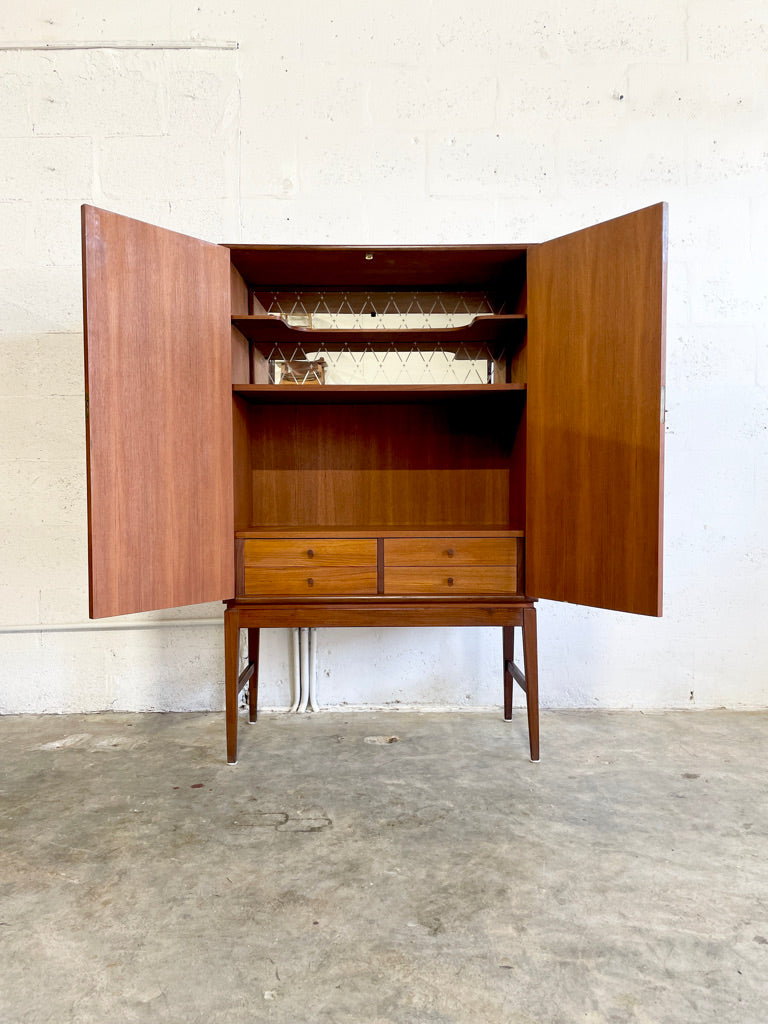 Danish Mid Century Modern Bar Cabinet