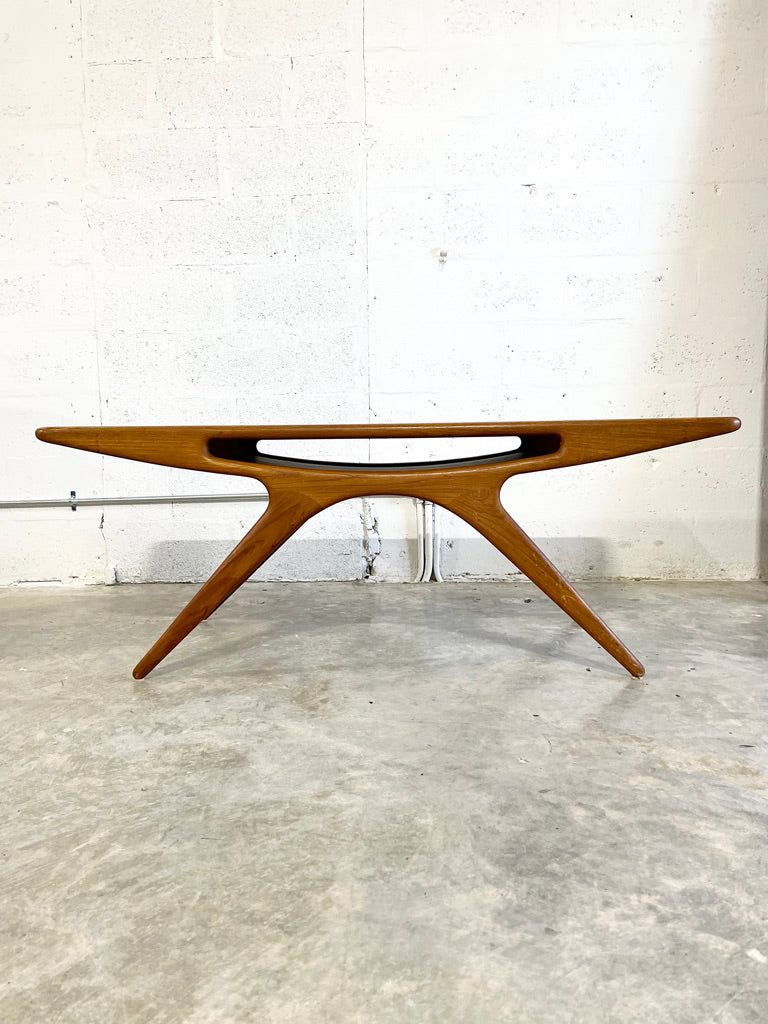 Johannes Andersen "Smile" Danish Modern Teak Coffee Table