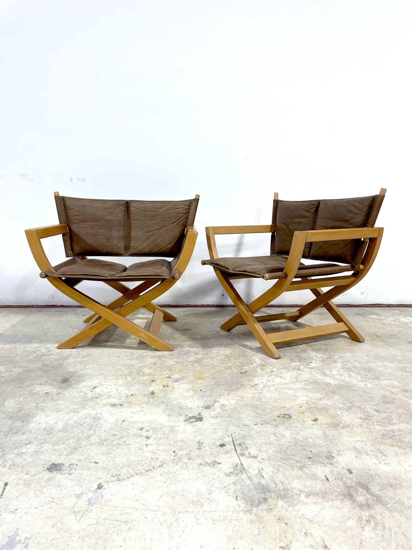 Danish Modern Director Folding Chairs by Ingmar Relling for Westnofa