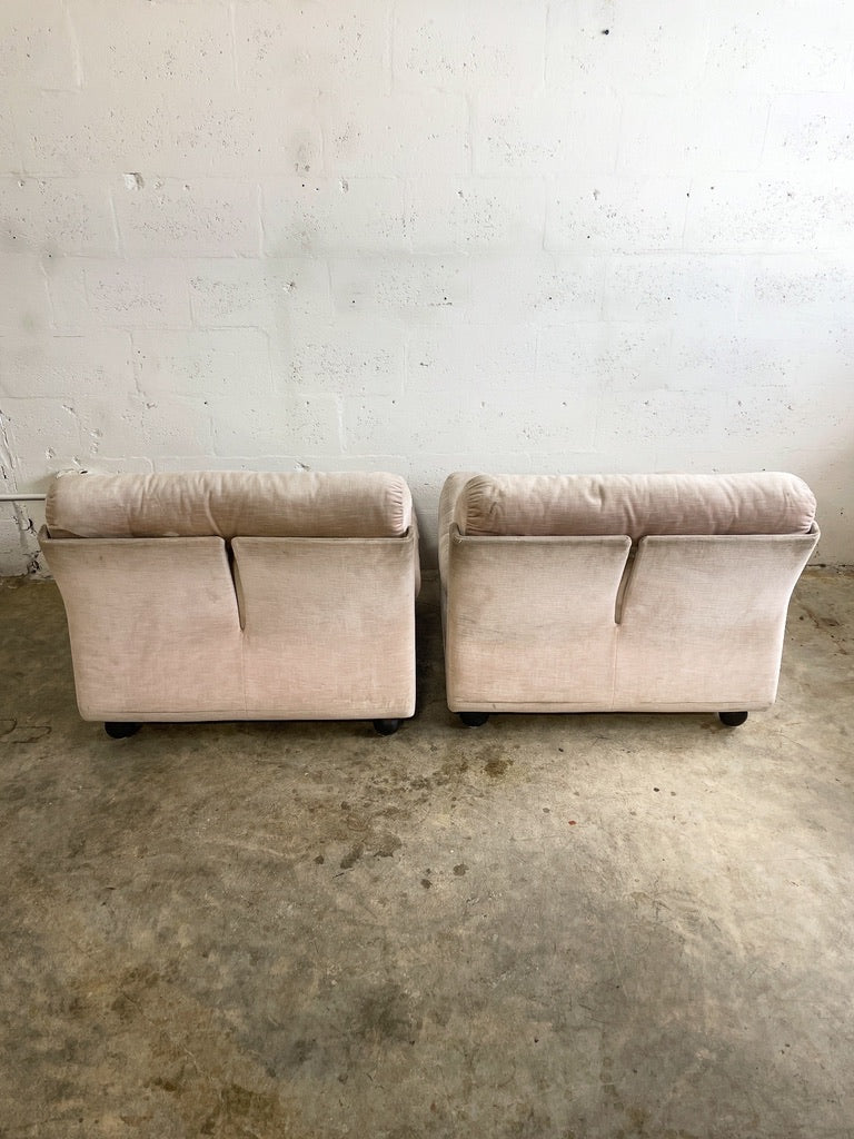 Pair Bellini "Amanta" for C&B Italia Modular Lounge Chairs