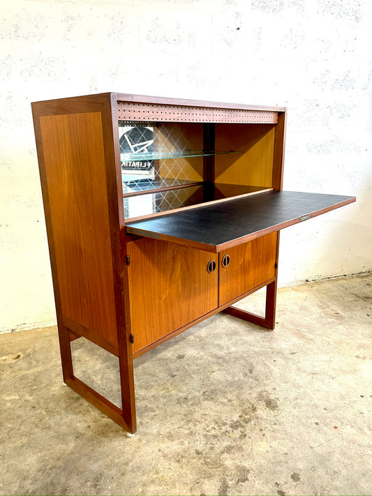 Danish Modern Teak Bar Cabinet by Arne Wahl-Iversen for IKEA