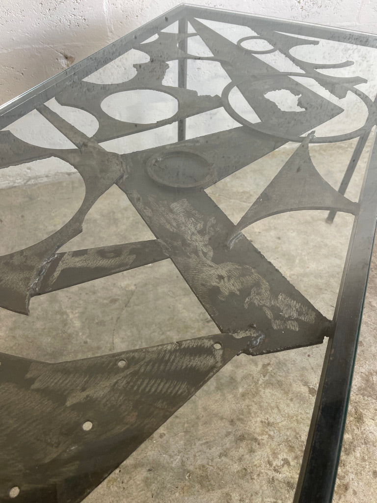 Mid Century Brutalist Coffee or Console Table