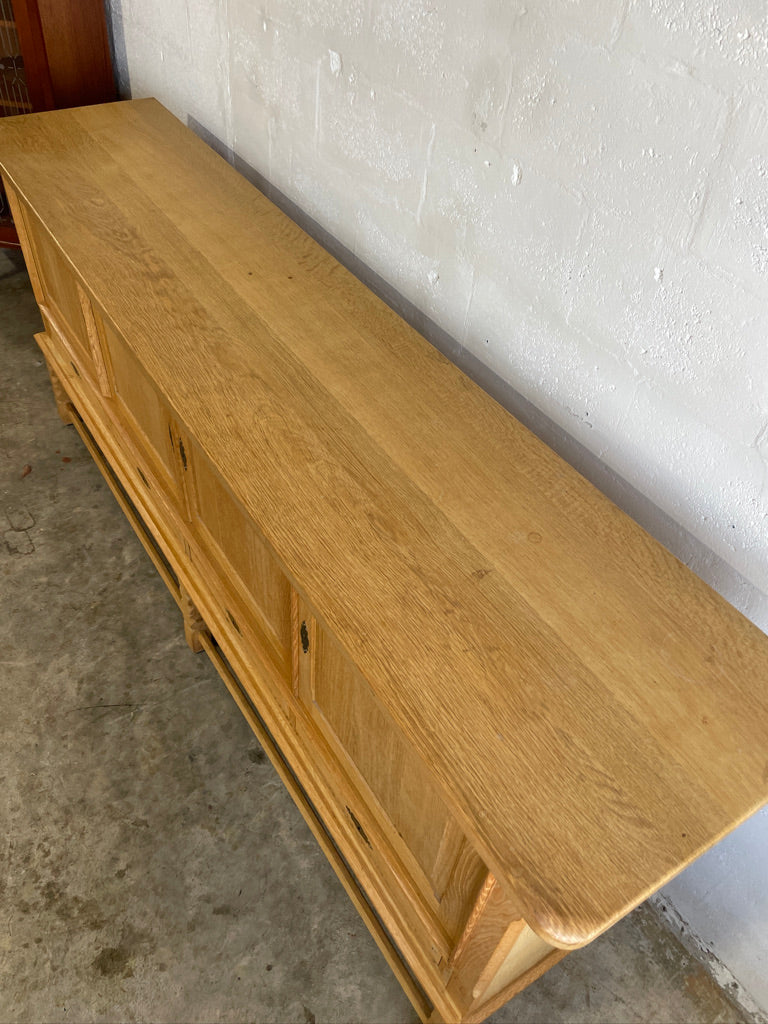 Danish Brutalist Oak Henning Kjaernulf Sideboard or Console