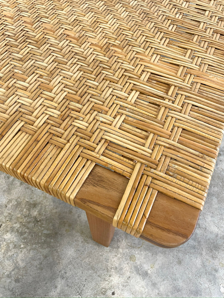 Borge Mogensen Danish Modern Cane and Oak Coffee Table