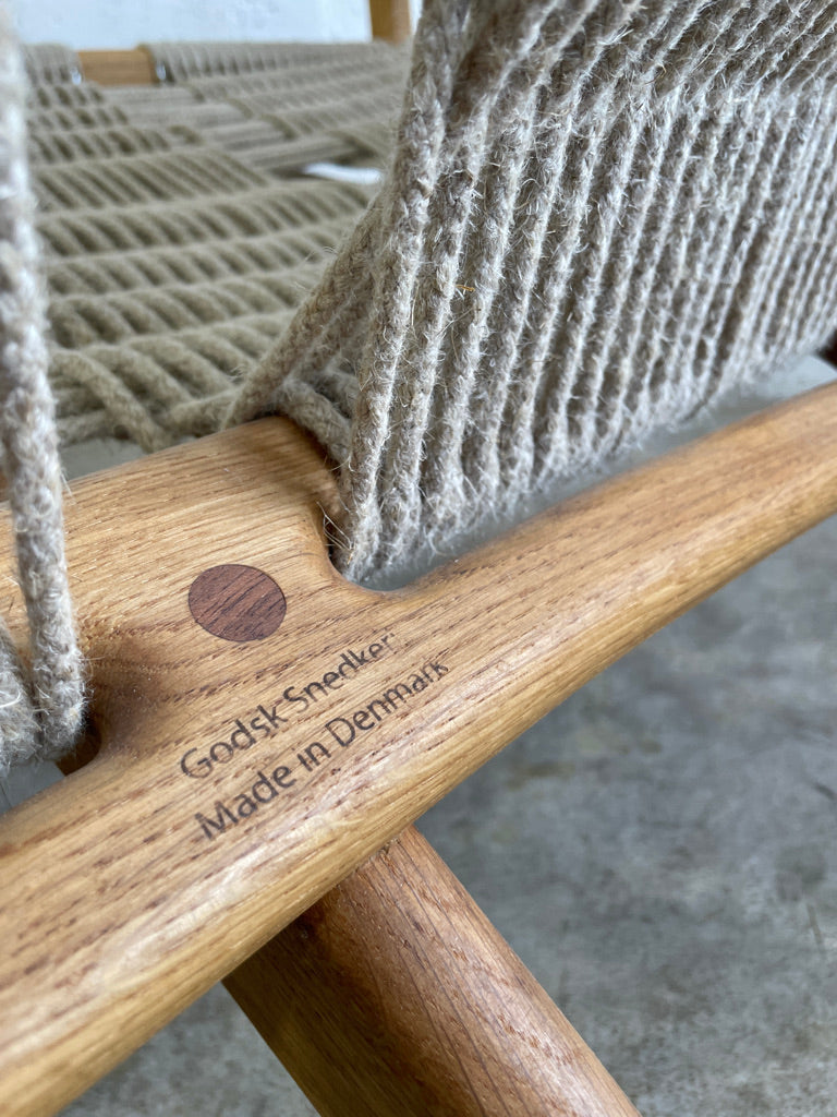 Martin Godsk for Godsk Snedkeri M20 Rope Danish Modern Loveseat or Couch