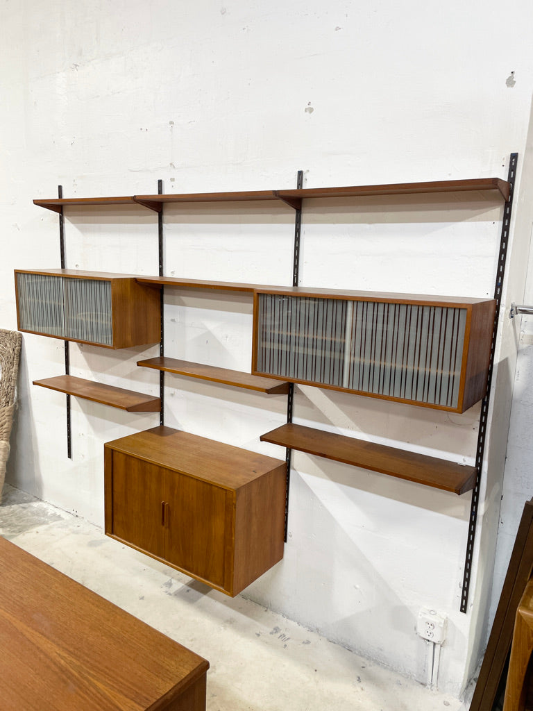 Danish Modern Wall Unit of Shelving System by Kai Kristiansen for FM Mobler