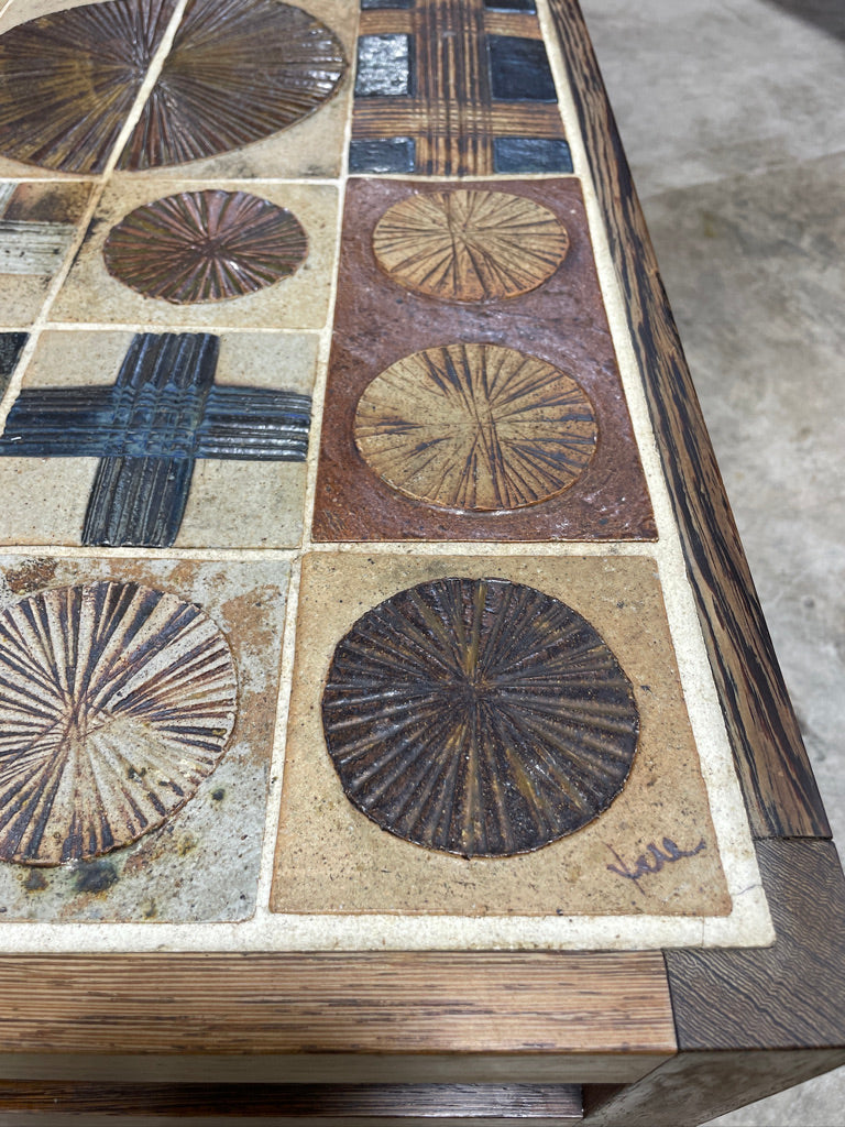 Tue Poulsen Danish Modern Tile Coffee Table