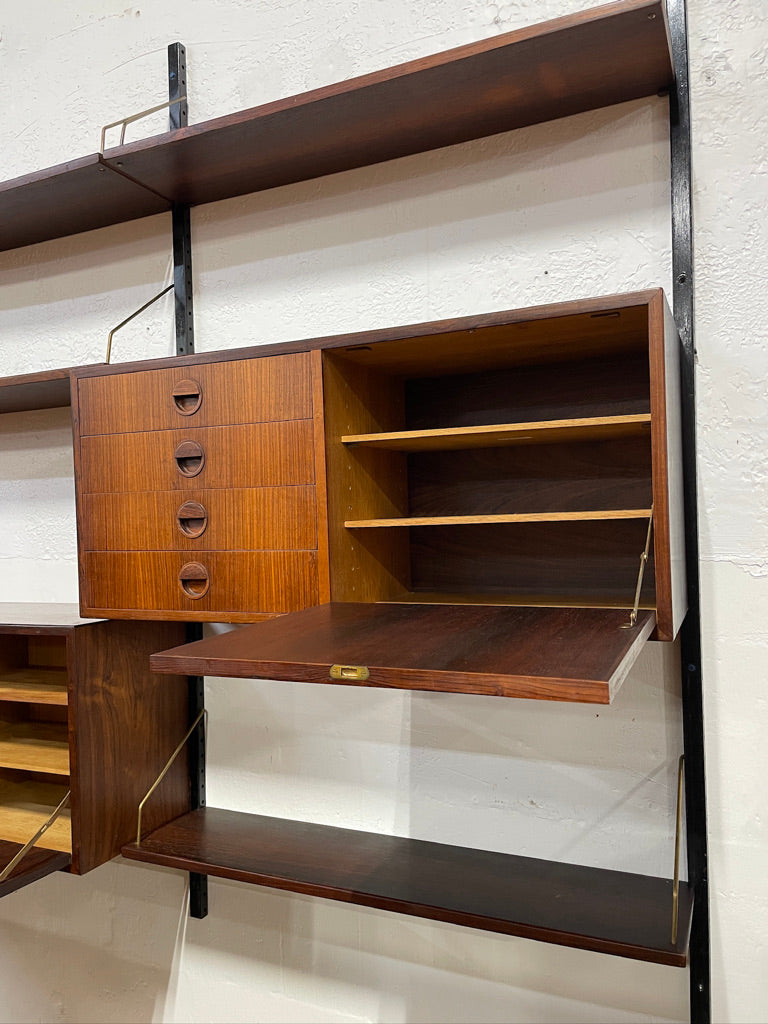 Danish Mid Century Modern Rosewood Wall Unit by HG Furniture
