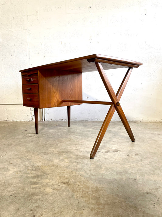 Danish Mid Century Modern Teak Desk