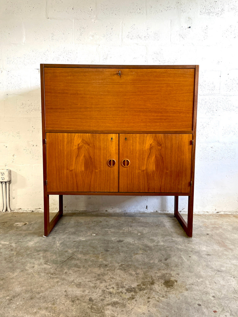 Danish Modern Teak Bar Cabinet by Arne Wahl-Iversen for IKEA