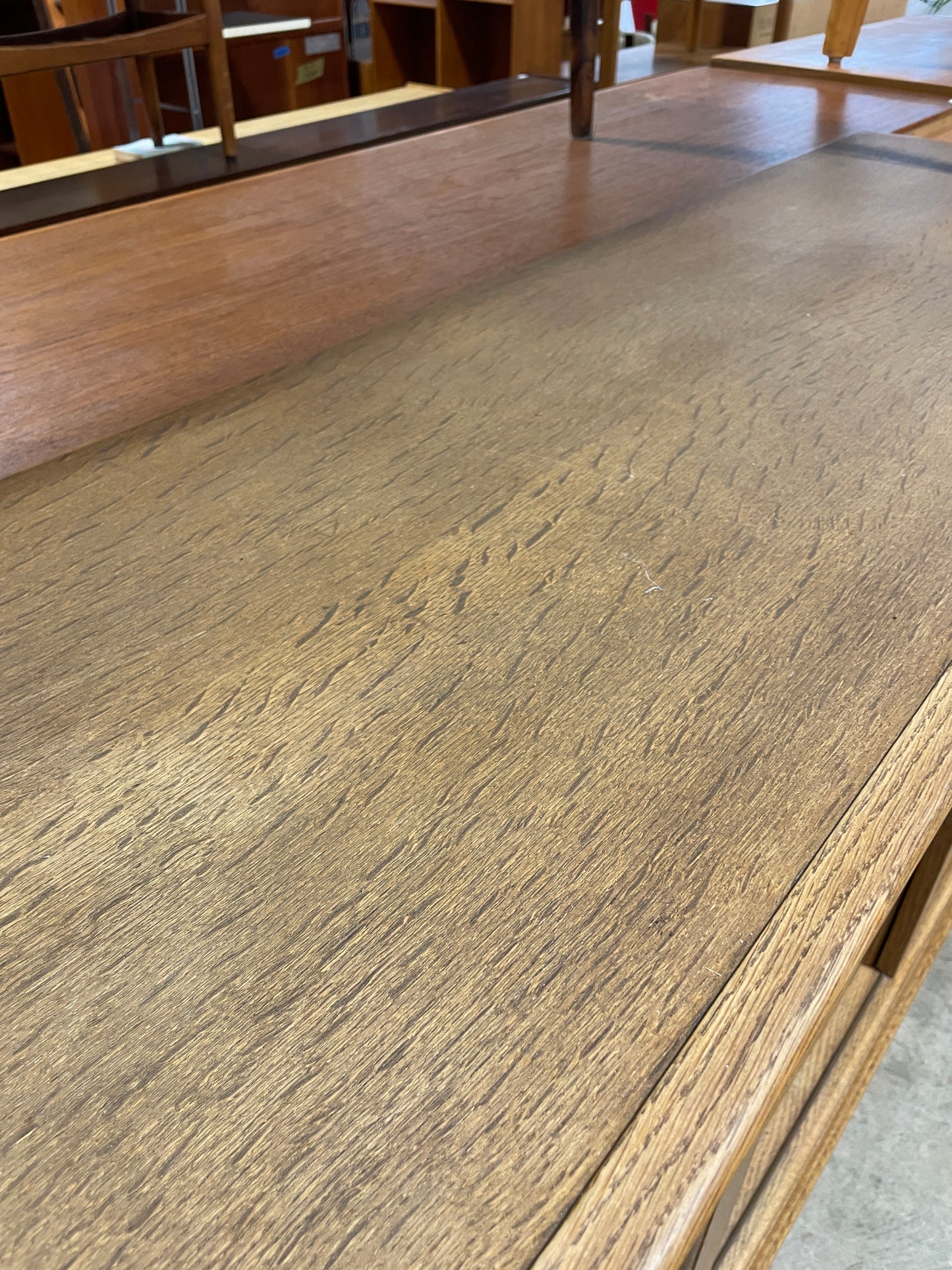 Danish Scandinavian Oak Tall Cabinet or Sideboard