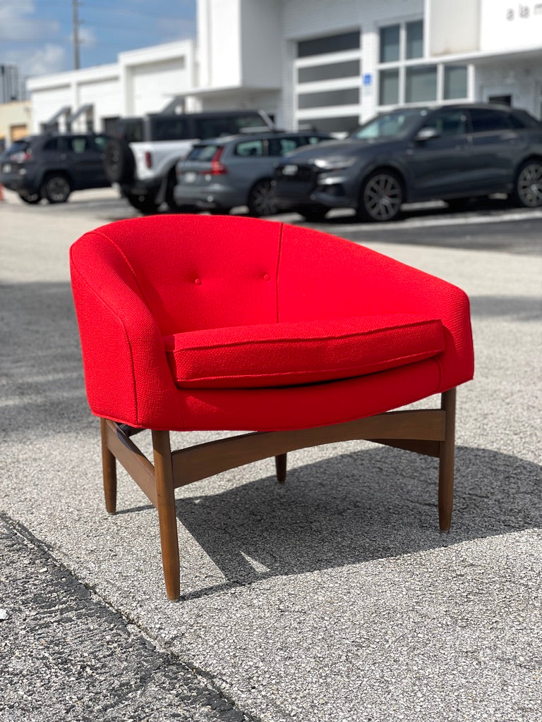 Mid Century Barrel Chairs by Lawrence Peabody
