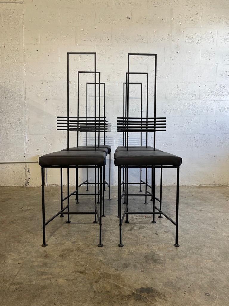 Goram Olsson Vintage Wrought Iron Dining Chairs