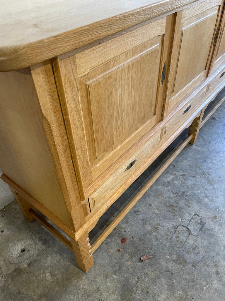 Danish Brutalist Oak Henning Kjaernulf Sideboard or Console