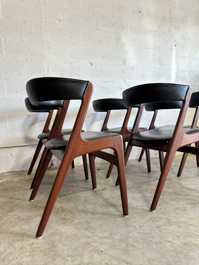 Kai Kristiansen Dining Chairs Danish Mid Century Modern