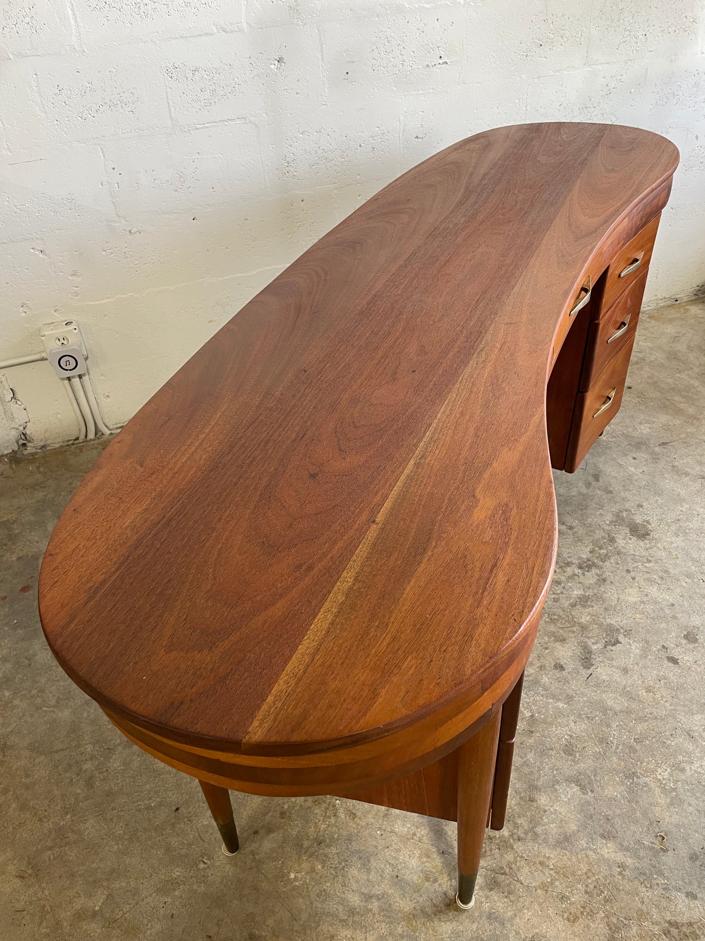 Mid Century Modern Kidney Shaped Desk