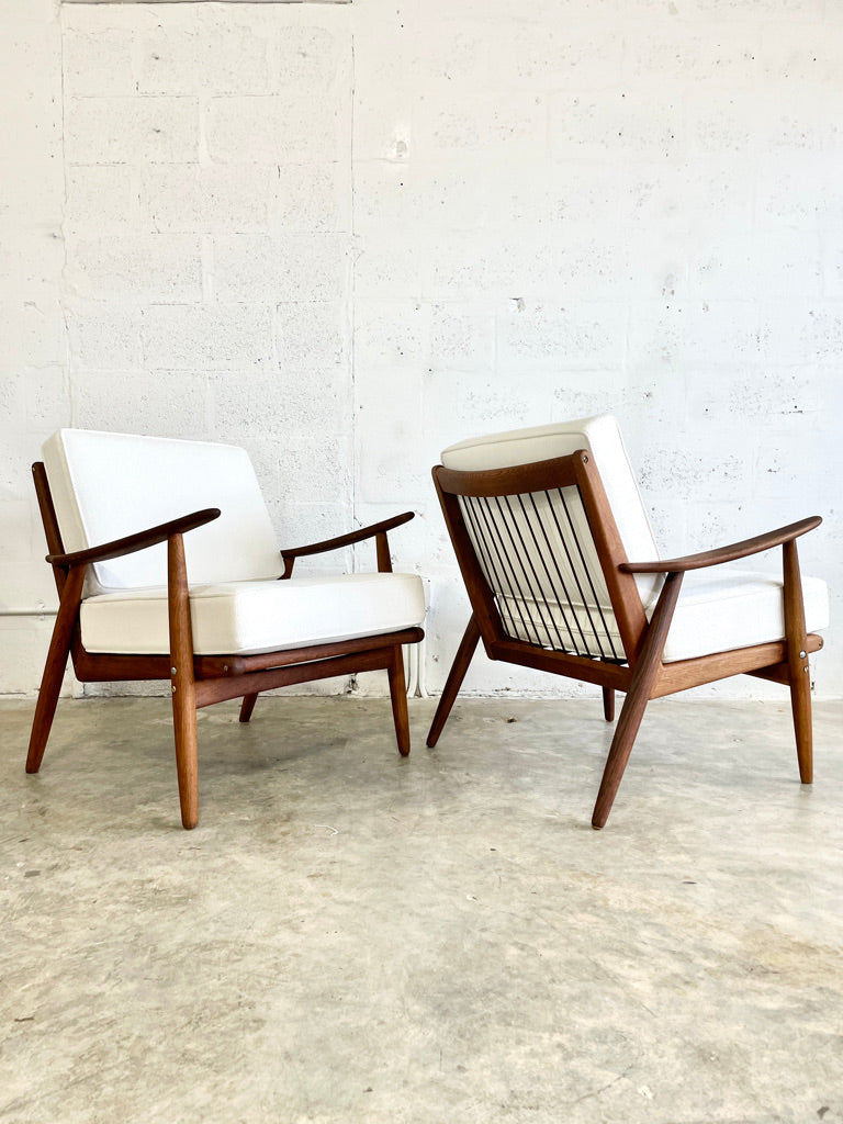 Pair Danish Modern Easy Chairs