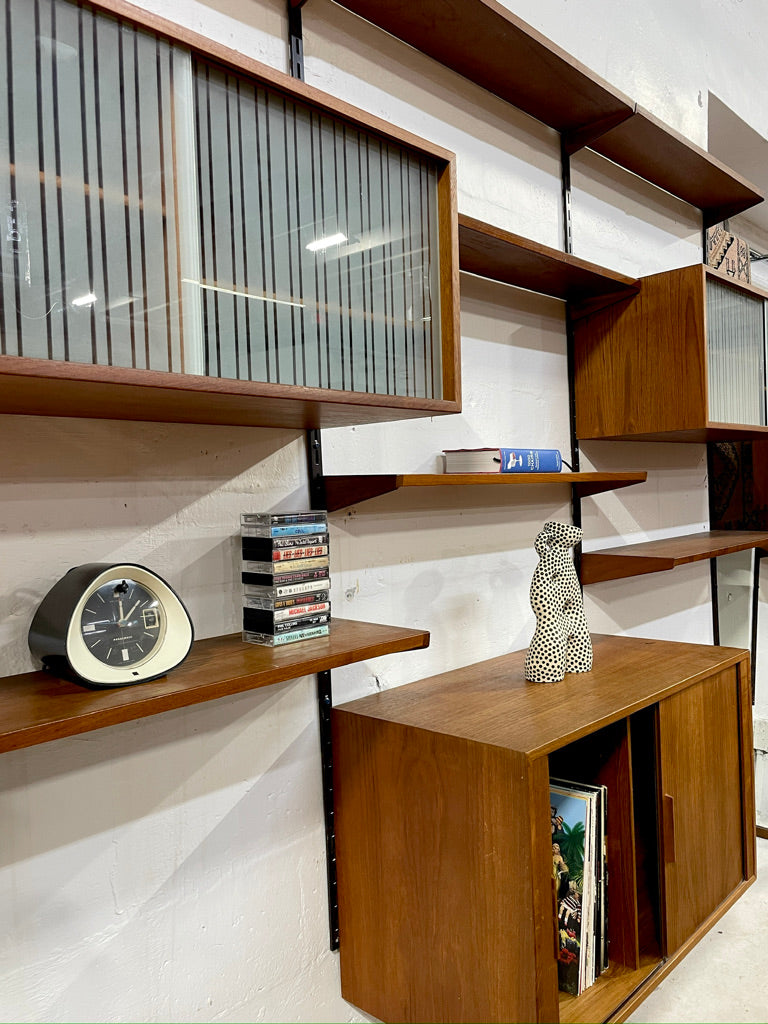 Danish Modern Wall Unit of Shelving System by Kai Kristiansen for FM Mobler