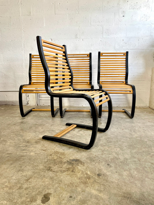 Scandinavian Modern Terje Hope for Westnofa Set of 4 Dining Chairs