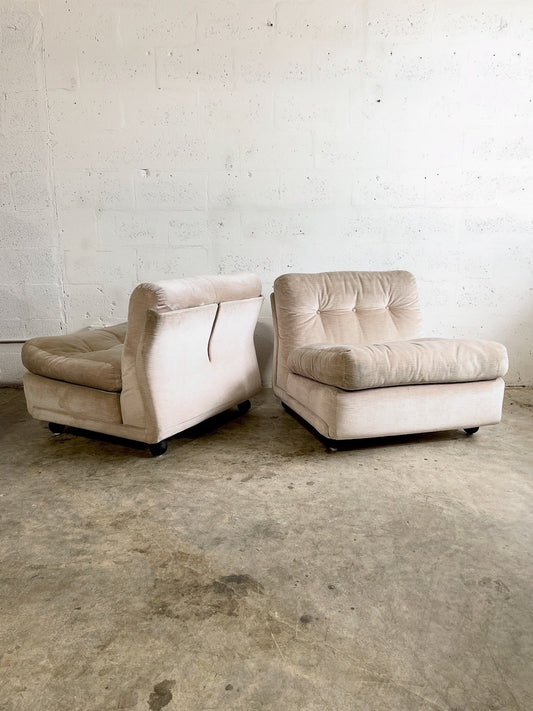 Pair Bellini "Amanta" for C&B Italia Modular Lounge Chairs
