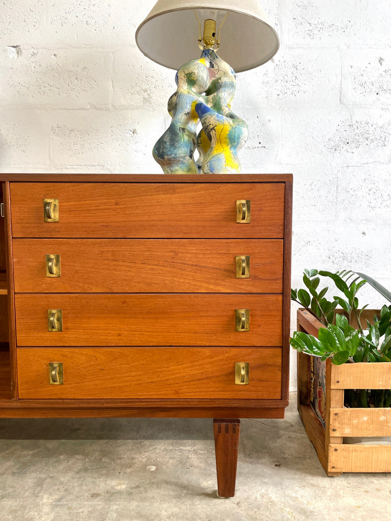 Peter Lovig Nielsen Danish Modern Teak 2-Door Sideboard by for Dansk Designs