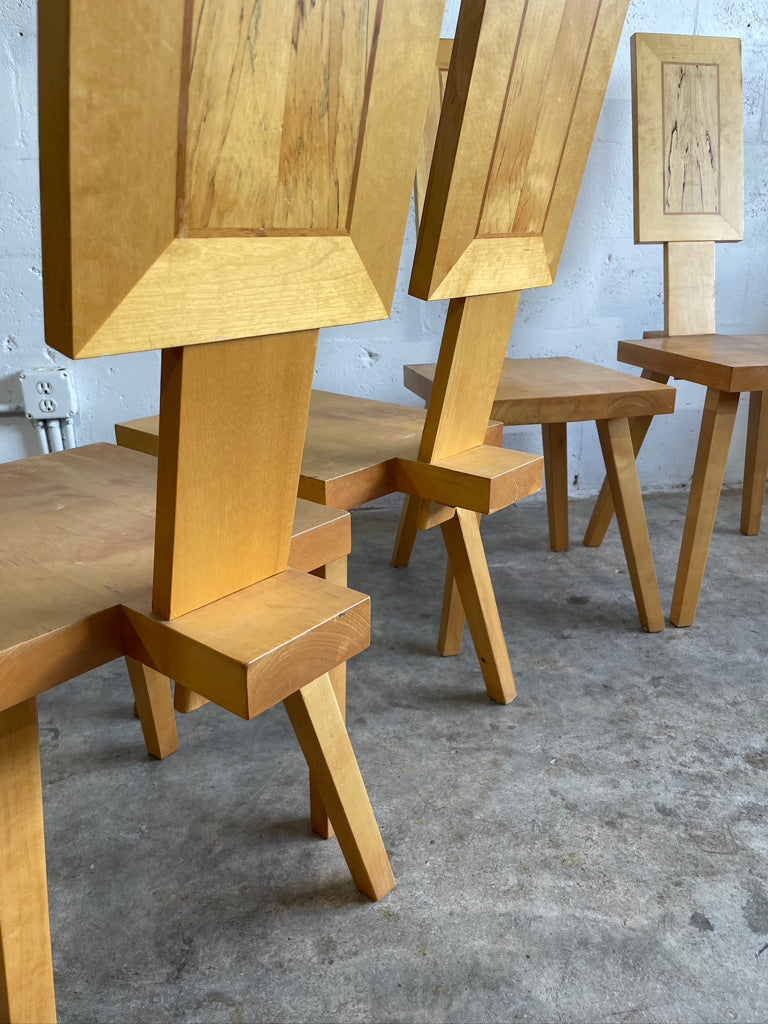 Mid Century Modern Puzzle Dining Chairs