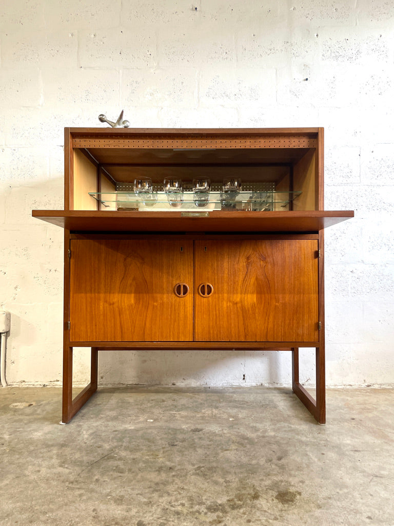 Danish Modern Teak Bar Cabinet by Arne Wahl-Iversen for IKEA