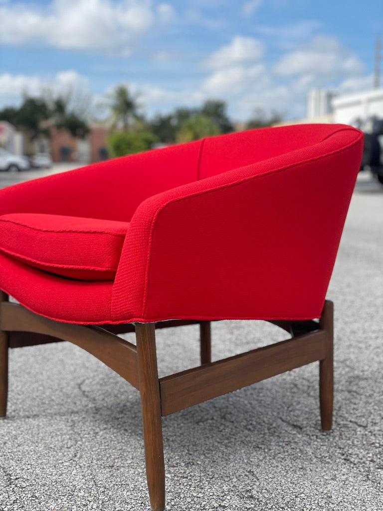 Mid Century Barrel Chairs by Lawrence Peabody