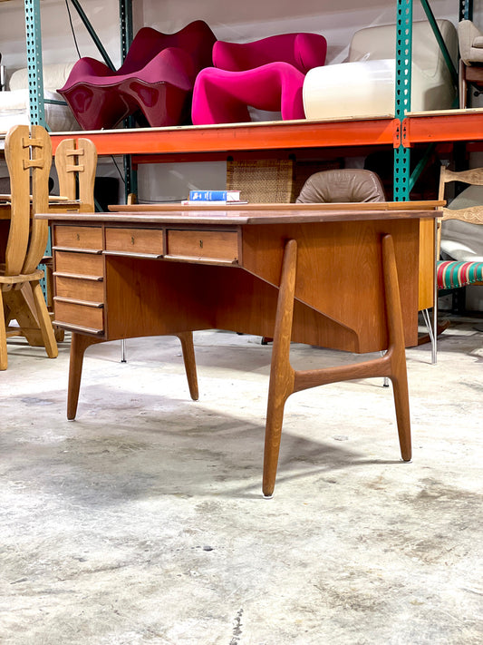 Danish Mid Century Modern Floating Desk