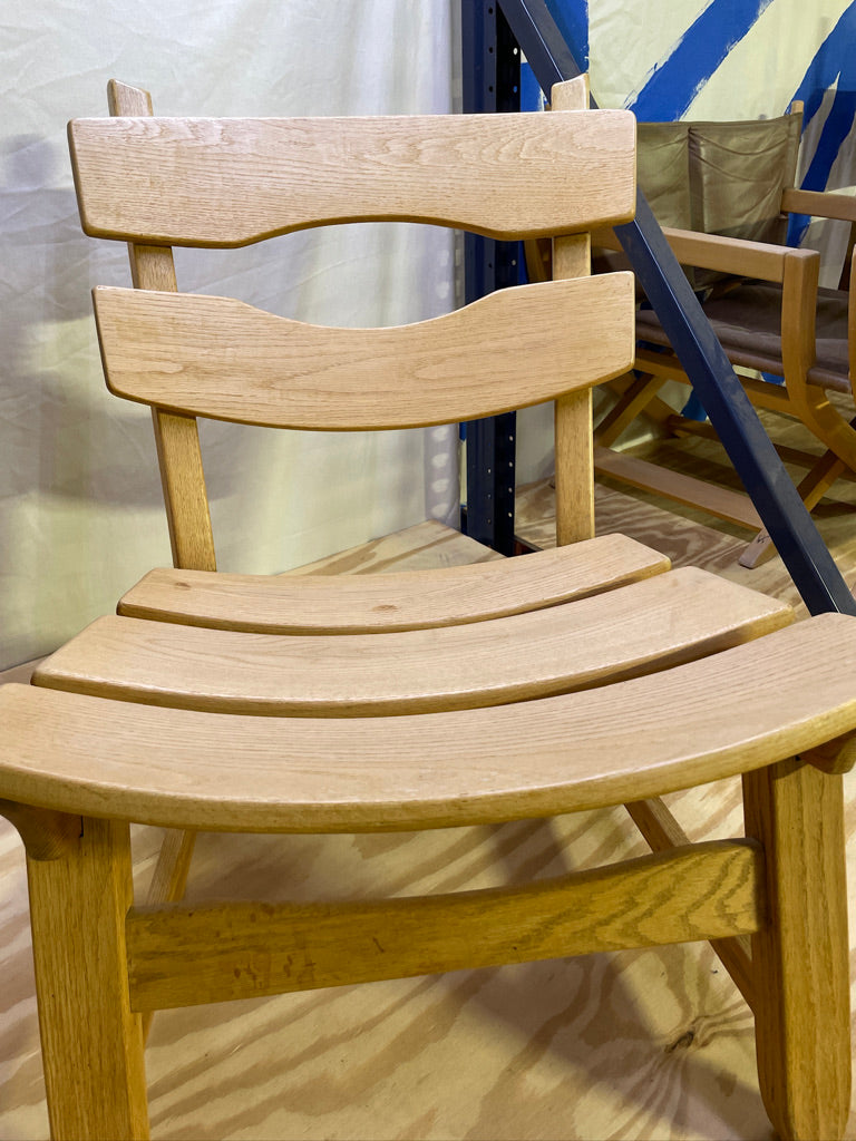 Pair of Dittmann & Co Brutalist Fireplace Oak Danish Modern Chairs