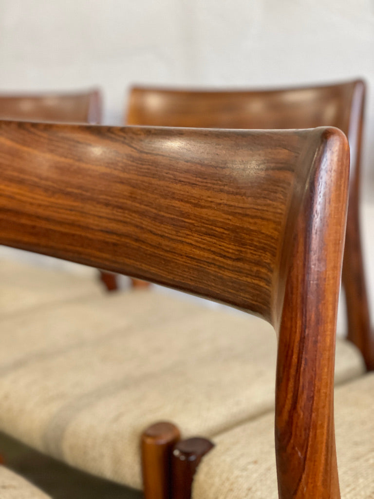 Niels Moller Model 75 Set of 10 Rosewood Danish Modern Dining Chairs