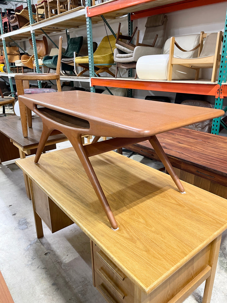 Johannes Andersen "Smile" Danish Modern Teak Coffee Table