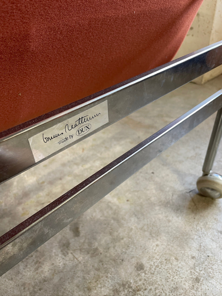 Pair Mid Century Modern "Karin" Chairs by Bruno Mathsson Chrome and Leather