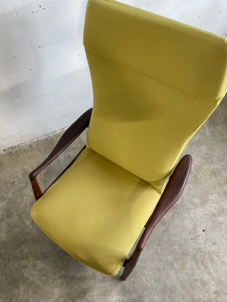 Madsen and Schubell MS20 Recliner Teak Chair Danish Mid Century Modern