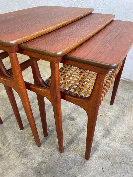 Vintage Danish Modern Teak Nesting Tables by Erling Torvits for Heltborg Møbler