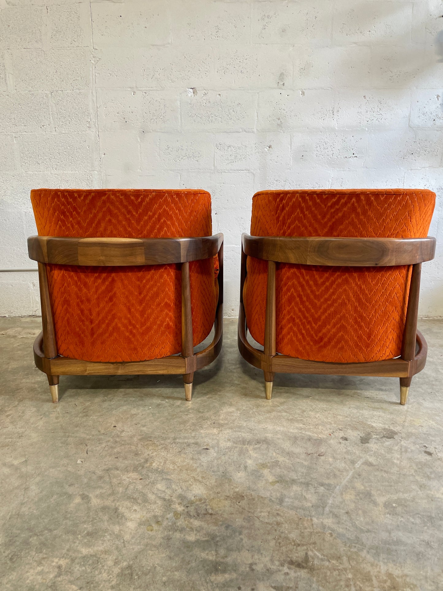 Pair Mid Century Modern Club Chairs