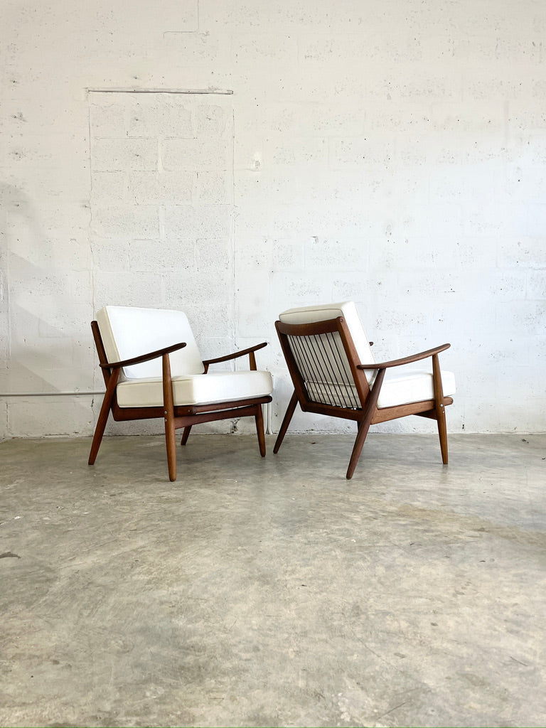 Pair Danish Modern Easy Chairs