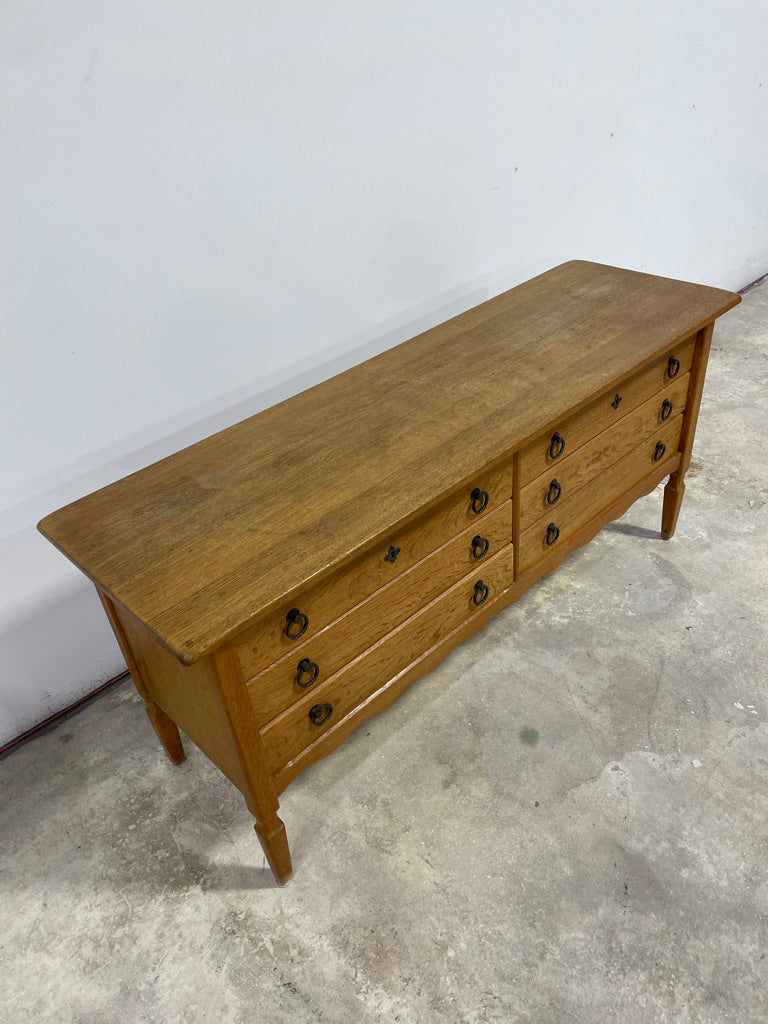 Danish Scandinavian Oak Rustic Dresser Henning Kjaernulf attrib