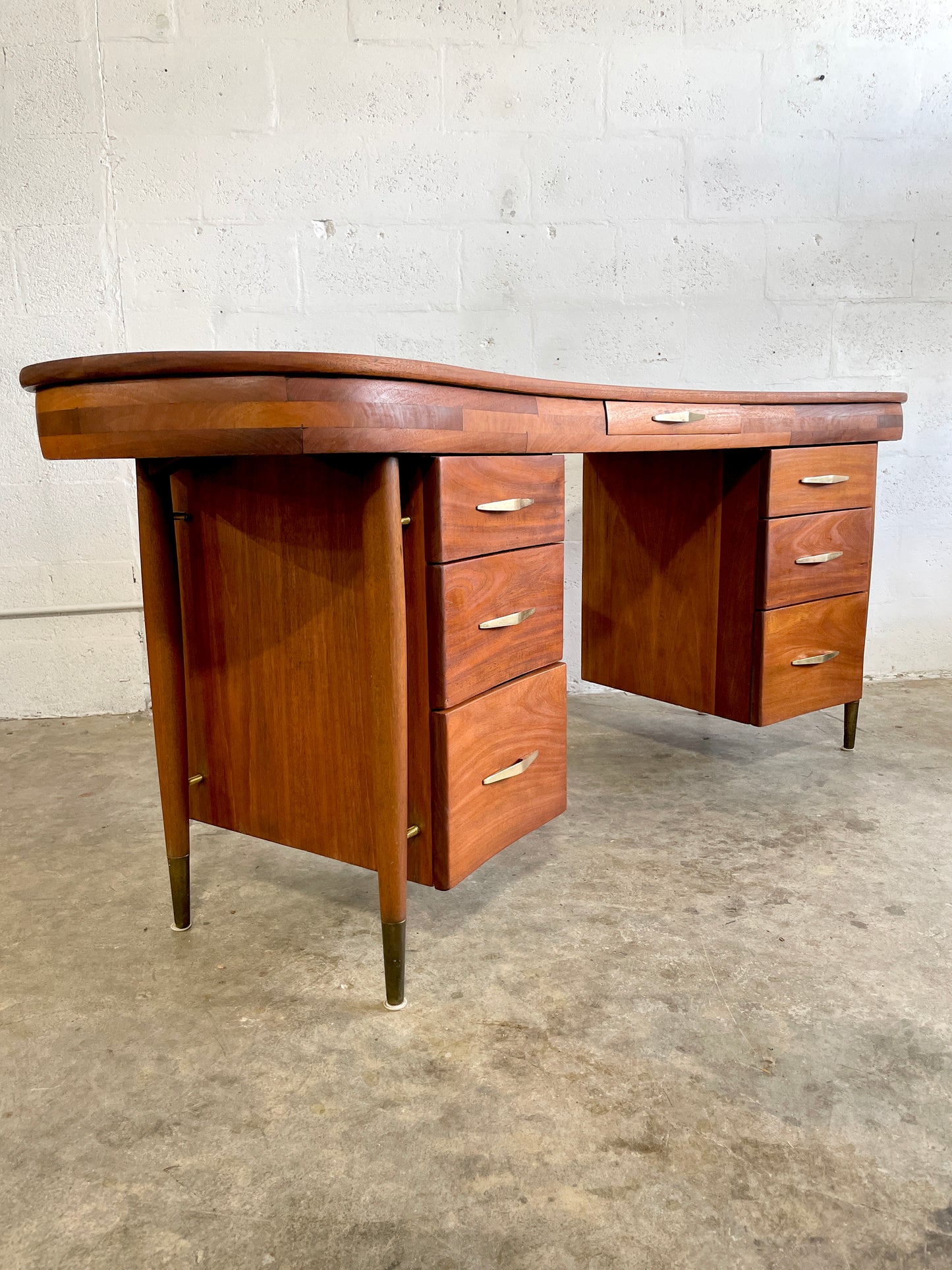 Mid Century Modern Kidney Shaped Desk