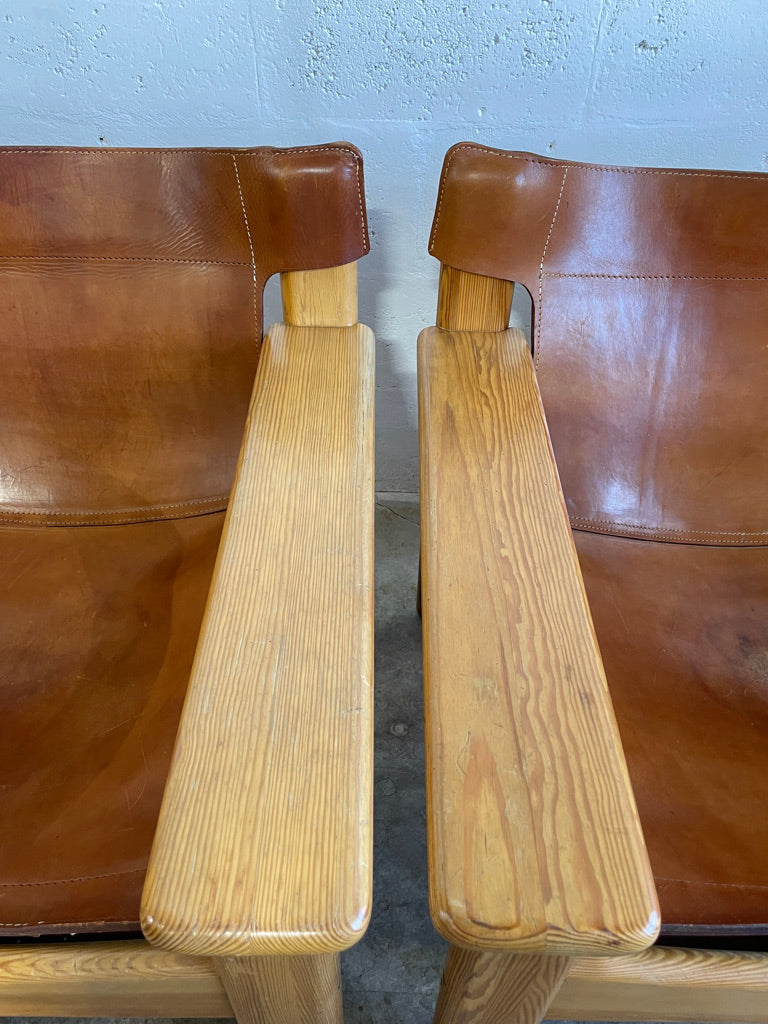 Pair Scandinavian Modern "Natura" Chairs by Karin Mobring