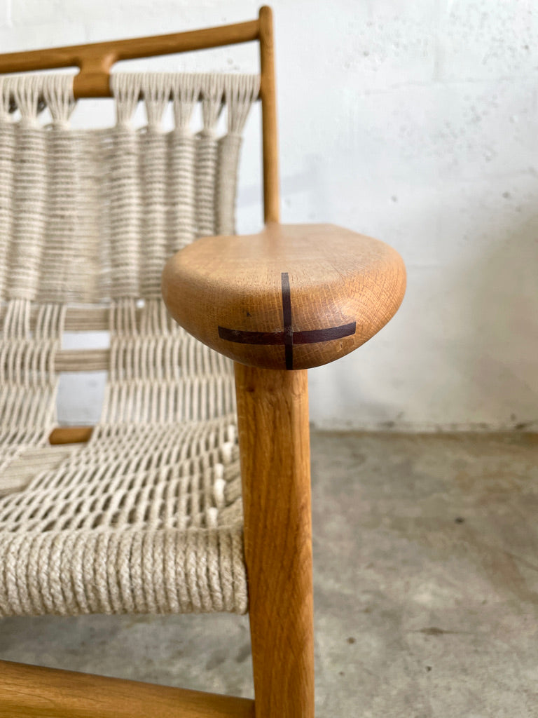 Martin Godsk for Godsk Snedkeri M20 Rope Danish Modern Loveseat or Couch