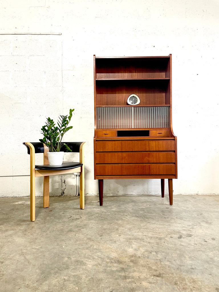 Danish Mid Century Modern Tall Teak Bookcase