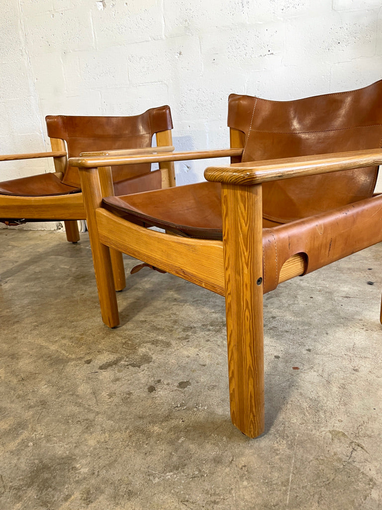 Pair Scandinavian Modern "Natura" Chairs by Karin Mobring