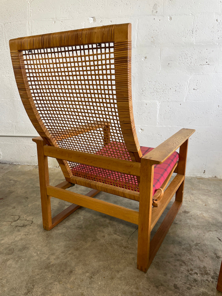 Borge Mogensen BM-2254 Danish Modern Lounge Chair & Ottoman