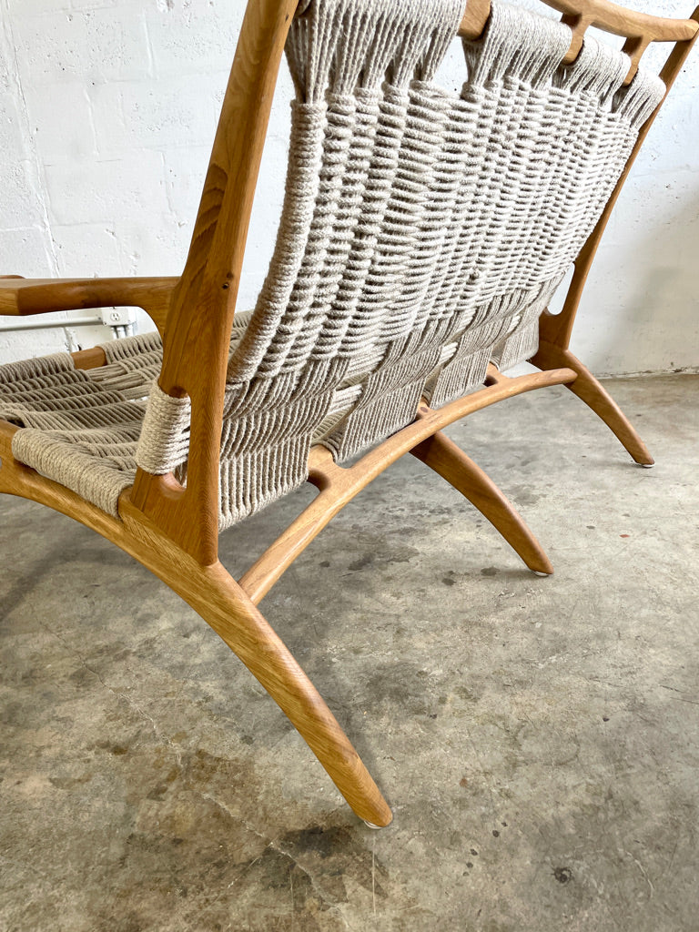 Martin Godsk for Godsk Snedkeri M20 Rope Danish Modern Loveseat or Couch