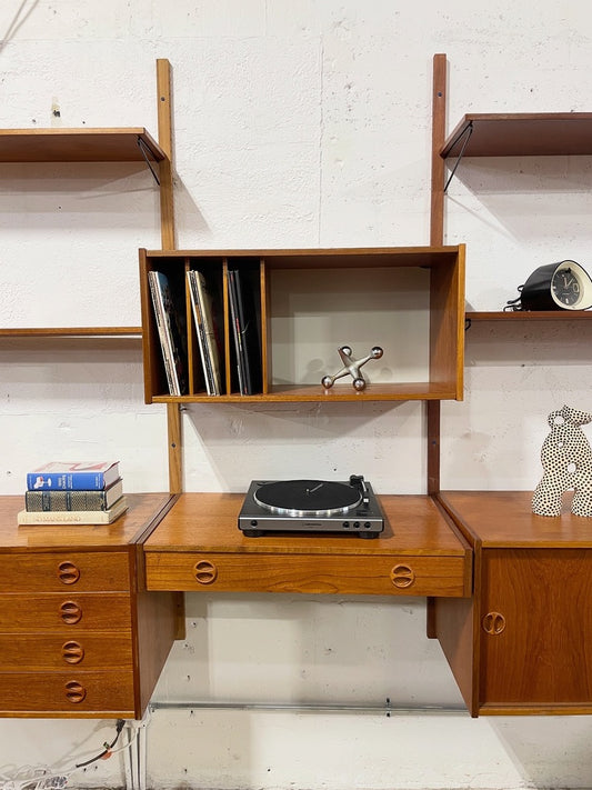 Danish Modern Teak Wall Unit