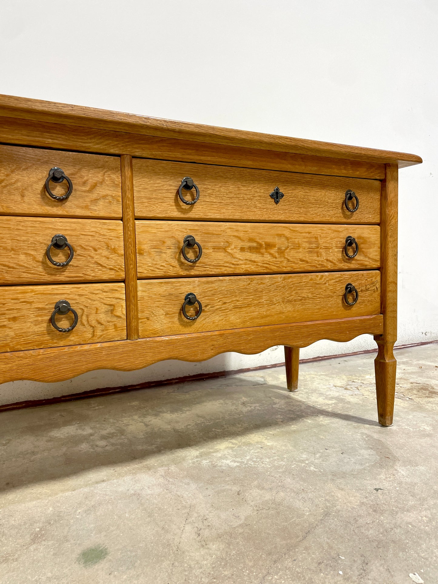 Danish Scandinavian Oak Rustic Dresser Henning Kjaernulf attrib
